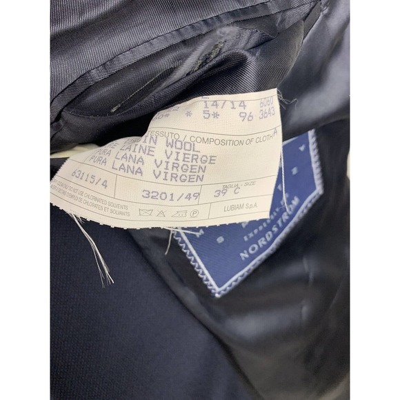Mickey Spatz Vitale Canonico Blazer Navy Blue Size 40S - Picture 9 of 12